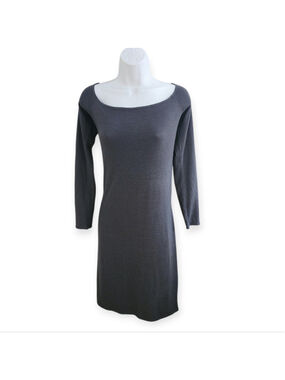 Wilfred Free Charcoal Stretchy Gray Lightweight Fitted Women's Dress L